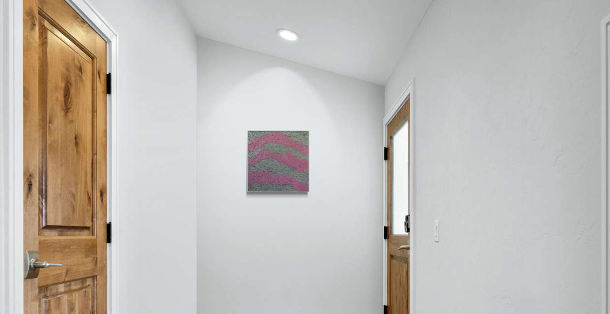 Artwork displayed in interior setting